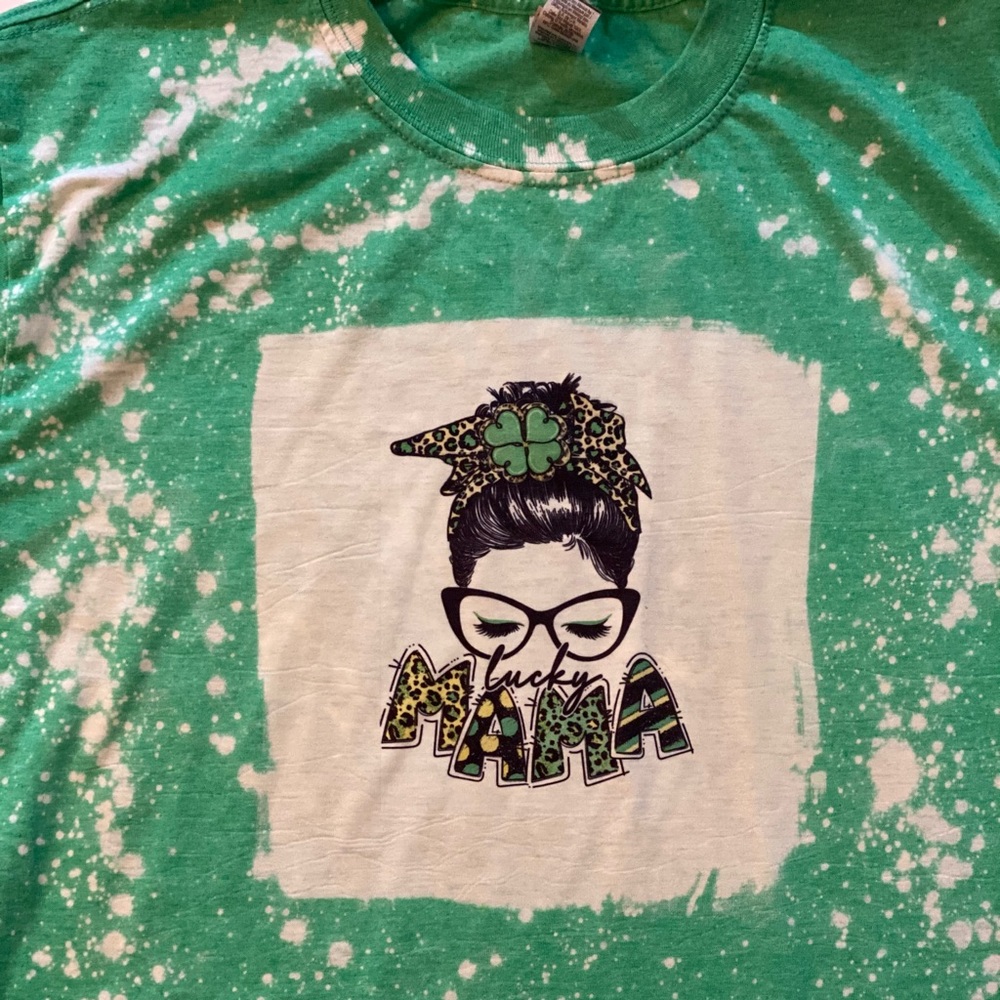 Lucky Mama Bleach St Patrick’s Day Tee